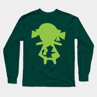 Monkey Girl - Green Long Sleeve T-Shirt